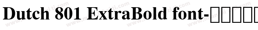Dutch 801 ExtraBold font字体转换